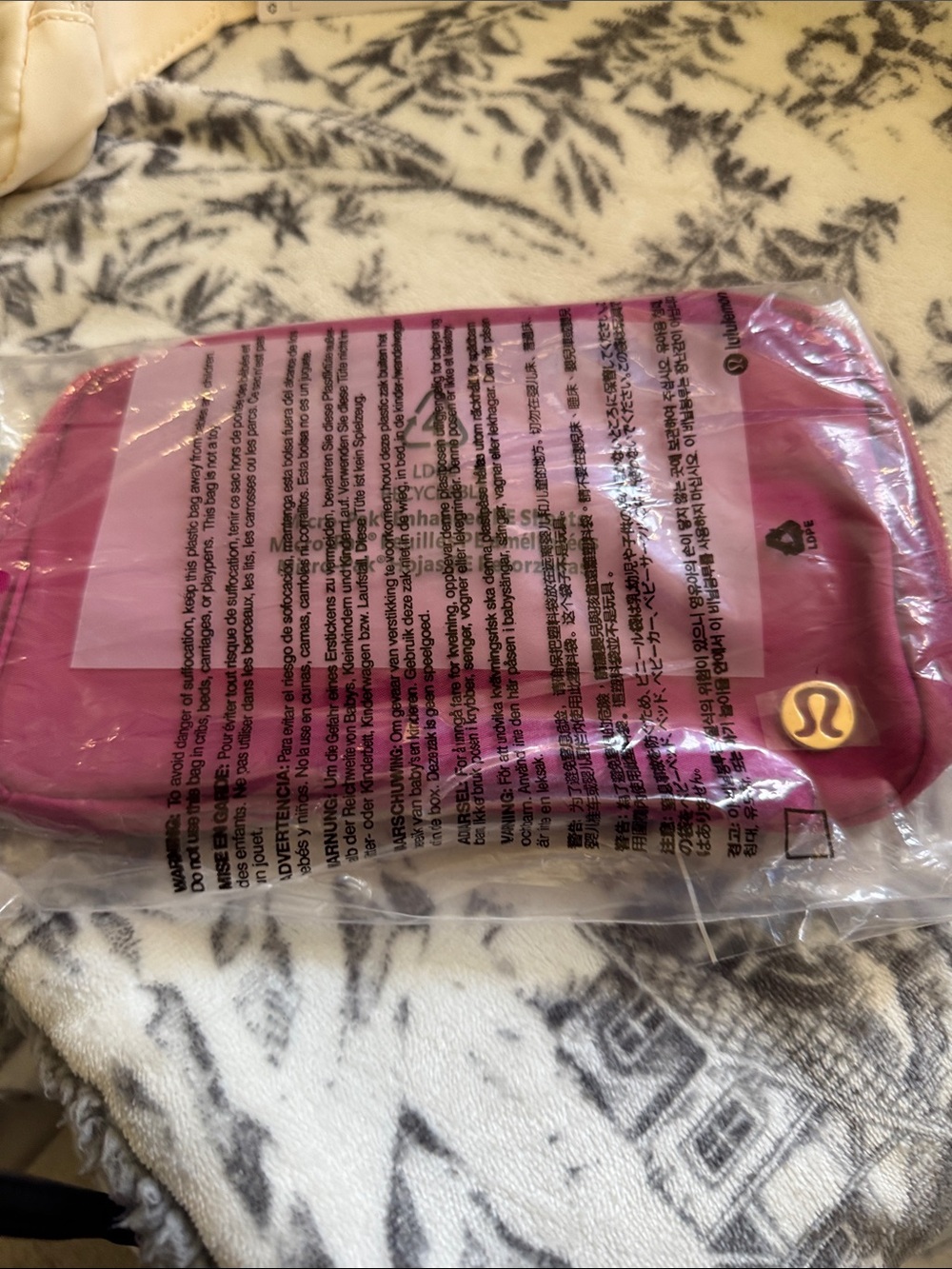 lululemon athletica Raspberry Pink Zipper Pouch